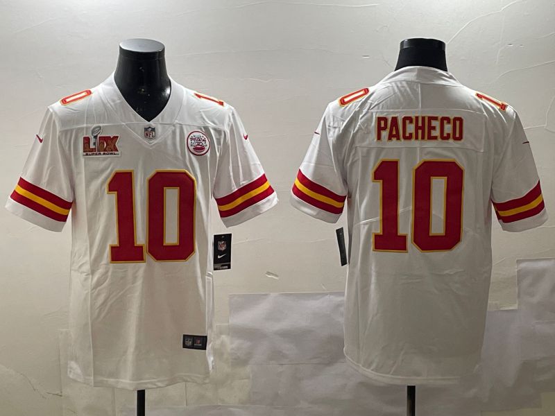Men Kansas City Chiefs #10 Pacheco White Second generations 2025 Nike Limited NFL Jersey style 4